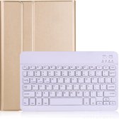 Tablet2you - Toetsenbord - Keyboard voor Samsung Galaxy Tab A7 in leren hoes - 2020 - 10.4 - T500 - T505 - Goud kleur