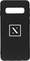 Samsung Galaxy S10 Hoesje van LXURY X - Siliconen Backcover - Zwart - Gel Case - Soft Case