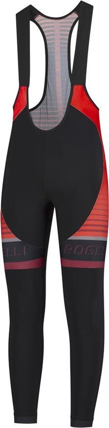 Rogelli Hero Lange Fietsbroek - Heren - Zwart, Rood, Bordeaux - Maat L