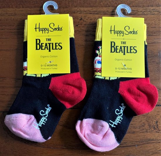 2 paires de chaussettes Happy "The Beatles" pour les enfants de 0 à 12 mois  | bol.com