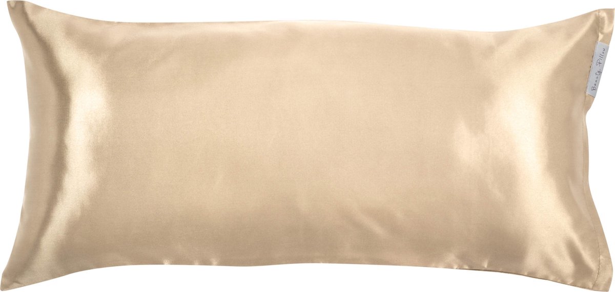 Beauty Pillow® Original - Satijnen Kussensloop - Champagne - 80x40 (Duitse maat)