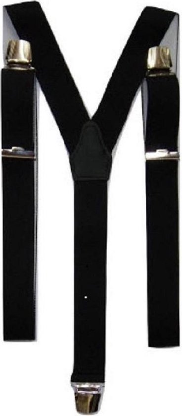 XXL Zwarte bretels met brede extra sterke stevige clips | bol.com