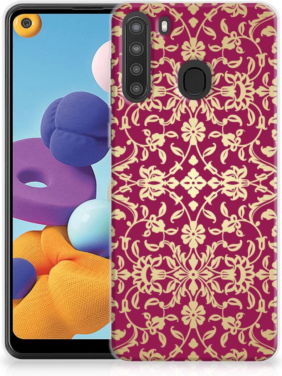 Siliconen Hoesje Samsung Galaxy A21 Barok Pink