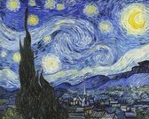 Diamond Painting De Sterrennacht Van Gogh 55x70cm. (Volledige bedekking - Vierkante steentjes) diamondpainting inclusief tools