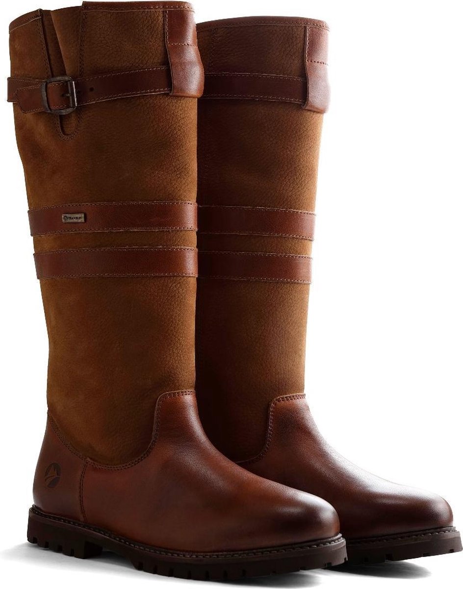 Travelin Dale - Vrouwen Outdoorlaarzen - Waterdicht \u0026 Gevoerd - Cognac Leer  - Maat 38 | bol.com