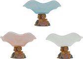 Engel beeldje bon bon schaal decoratie – set van 3 bonbonniere staand op engelenbeeldjes 9 cm hoog polyresin materiaal | GerichteKeuze