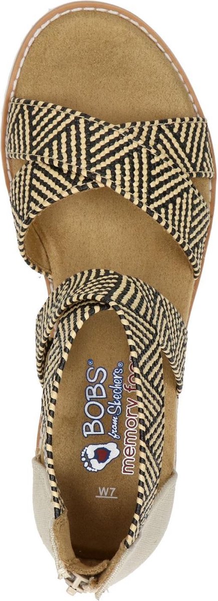 Bobs by Skechers Desert Kiss dames sandaal - Wit zwart - Maat 40 | bol.com