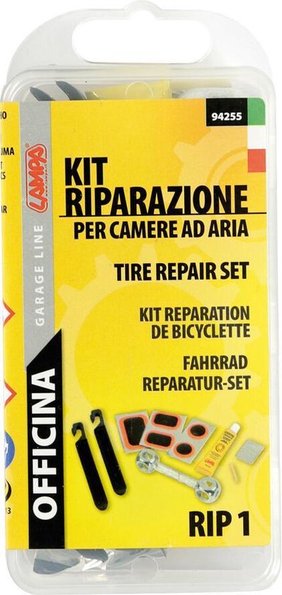 Uitgebreid Fiets reparatieset (Pro)- bandenplakset fiets - bandenplakset- fiets reparatie - fietsband plakken - lampa