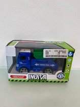 Inertia speelgoedvrachtwagens van kunststof (topkwaliteit) - set van 2 stuks (blauw/groen)