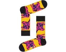 Happy Socks Andy Warhol Cow Sokken - Roze/Geel - Maat 36-40