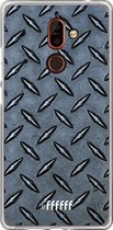 Nokia 7 Plus Hoesje Transparant TPU Case - Diamond Plate #ffffff