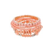 Kralen Ibiza Armband - Bee Hive Symbool - Oranje