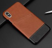 Card Case voor Apple iPhone 8 | iPhone 7 | iPhone SE 2020 | Hoge Kwaliteit PU Leren Back Cover | Luxe Telefoonhoesje | Pasjeshouder | Bruin