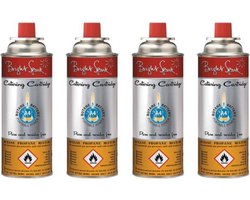 Bright Spark - 4x Universele Gasbus (A4) voor camping kooktoestel, koksbrander, etc. - Voordeelverpakking