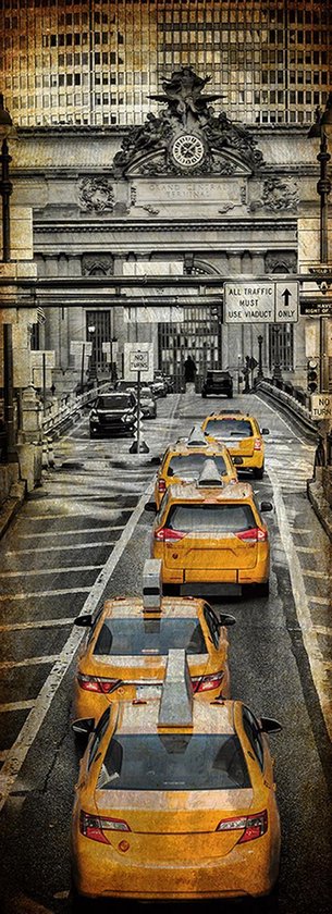 Signs-USA New York Yellow Cabs - Taxi - Wandbord - 55 x 20 cm