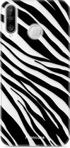 Fooncase Hoesje Geschikt voor Huawei P30 Lite - Shockproof Case - Back Cover / Soft Case - Zebra print