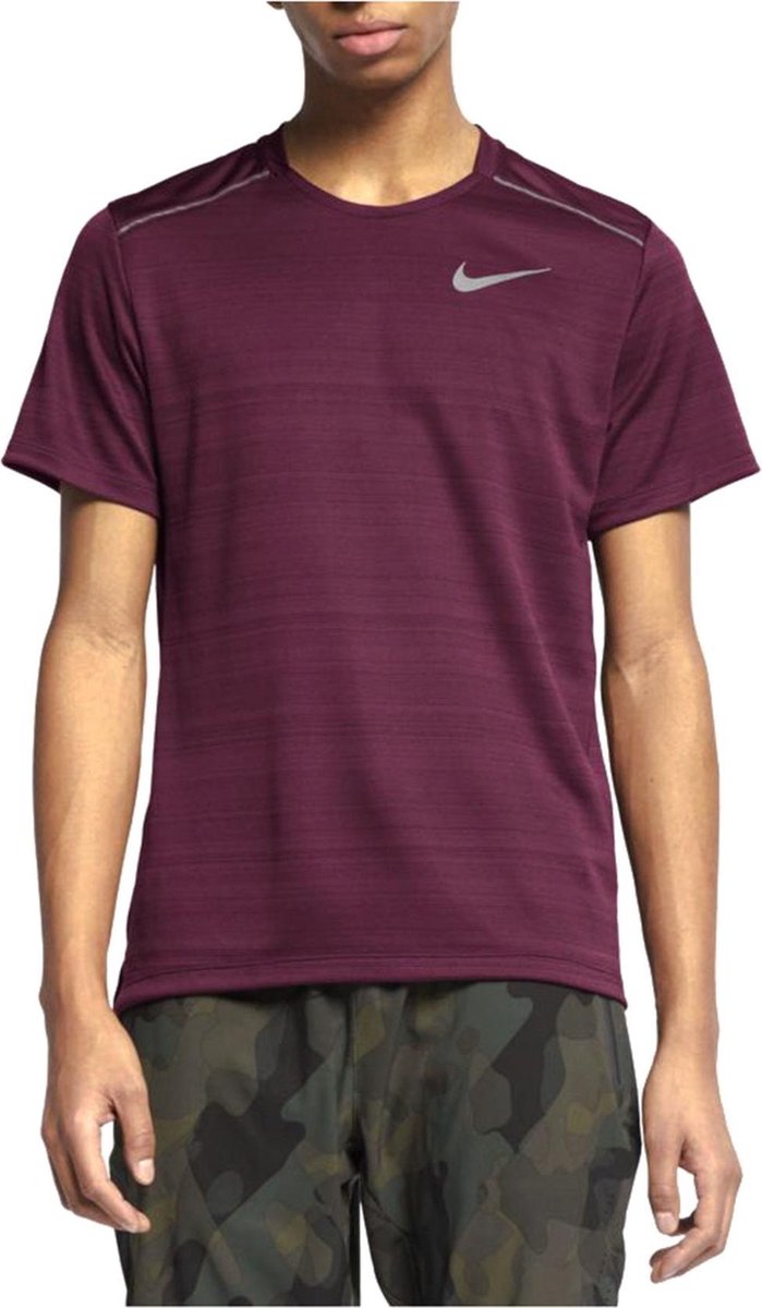 Nike Sports Shirt - Taille M - Homme - rouge bordeaux | bol
