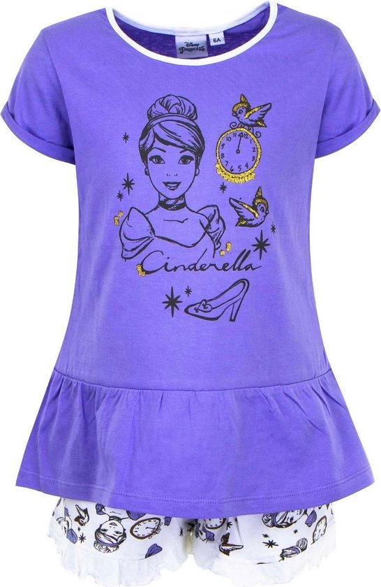 Princesse Disney - Cendrillon - Shortama - Violet - Taille 116-6 ans