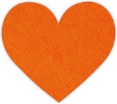 Hart vilt onderzetters - Oranje - 6 stuks - ø 9,5 cm - Glas onderzetter - Valentijn - Cadeau - Woondecoratie - Woonkamer - Tafelbescherming - Onderzetters Voor Glazen - Keukenbenod