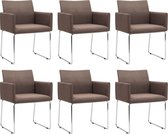 Eetkamerstoelen 6 stuks (Incl LW anti kras viltjes) - Eetkamer stoelen - Extra stoelen voor huiskamer - Dineerstoelen - Tafelstoelen
