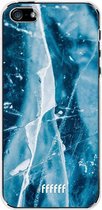 iPhone SE (2016) Hoesje Transparant TPU Case - Cracked Ice #ffffff
