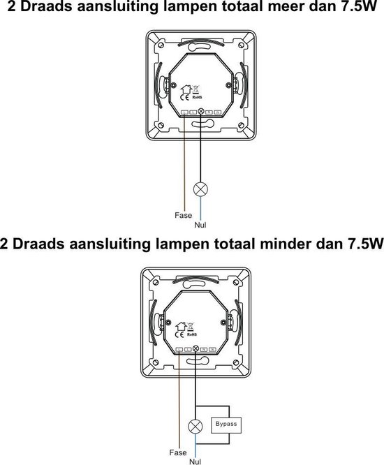icasa Zigbee 3.0 dimmer met Druk/Draai bediening | 230V-300/600W | 2 Draads  (Zonder... | bol.com