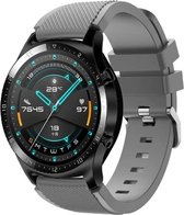 Siliconen Smartwatch bandje - Geschikt voor  Huawei Watch GT siliconen bandje - grijs - 46mm - Horlogeband / Polsband / Armband