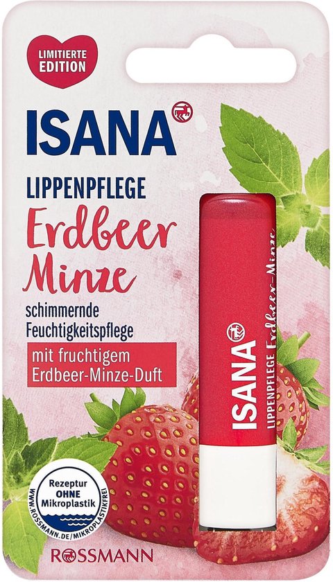Baume à lèvres ISANA | rouge à lèvres Fraise - menthe | bol.com