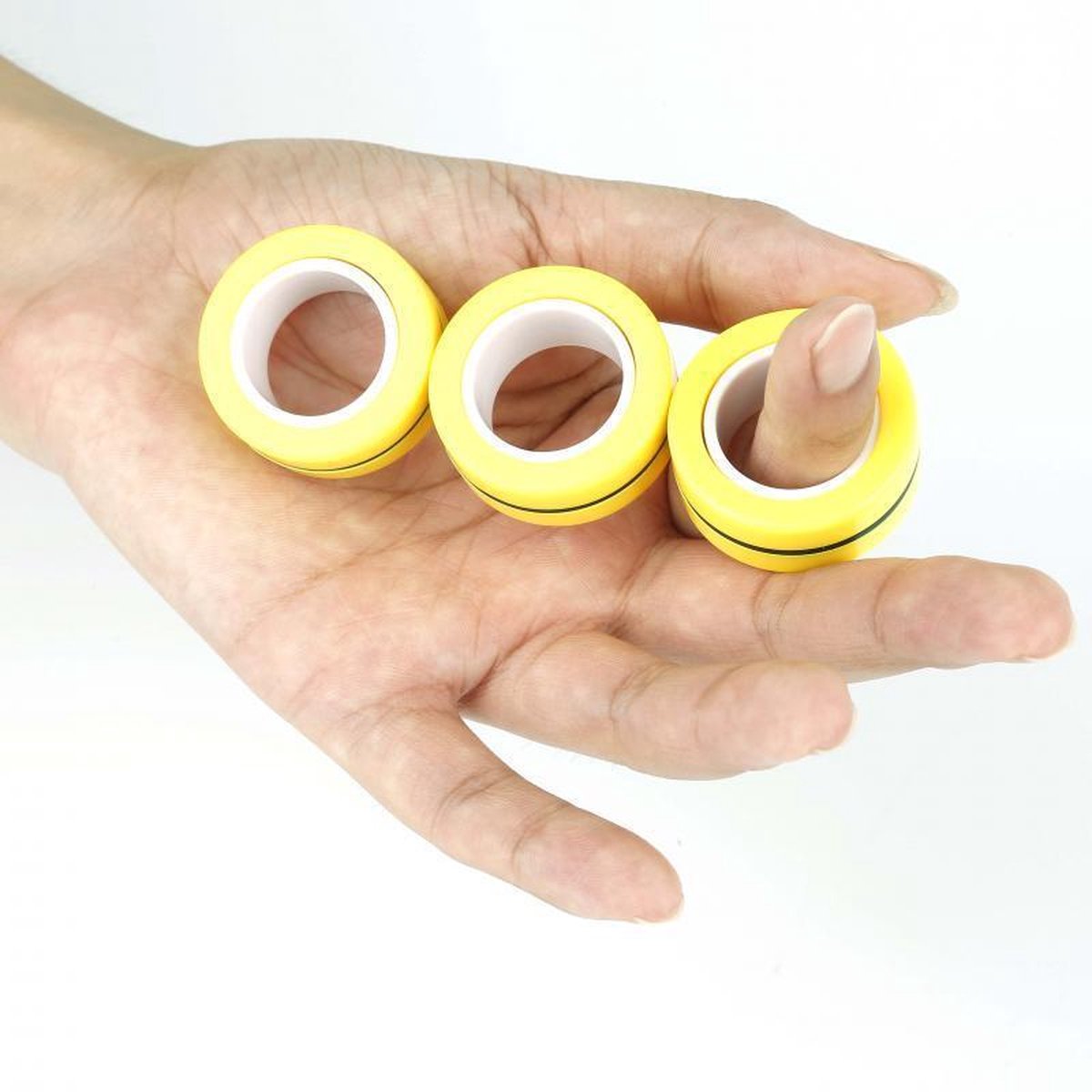 Sensorische activiteit Fidget Toys tegen stress, 12 stuks siliconen fidget- ringen, ideaal voor het kalmeren van ADHD, verbetering van de concentratie, kleurrijk anti-stress-speelgoed voor kinderen