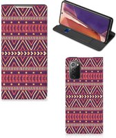 Bookcase Geschikt voor Samsung Galaxy Note20 Smart Cover Aztec Purple