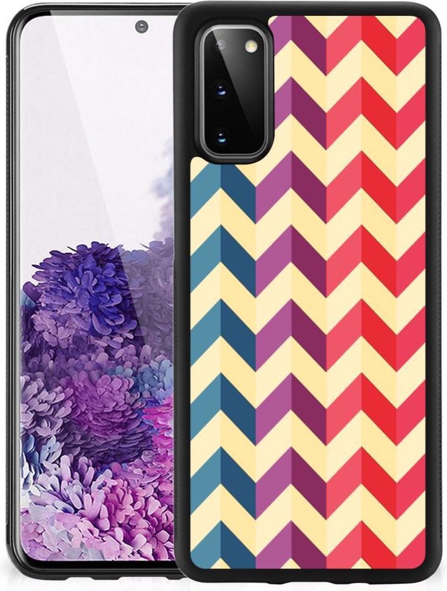 Back Cover voor Samsung Galaxy S20 Bumper Case Zigzag Multi Color
