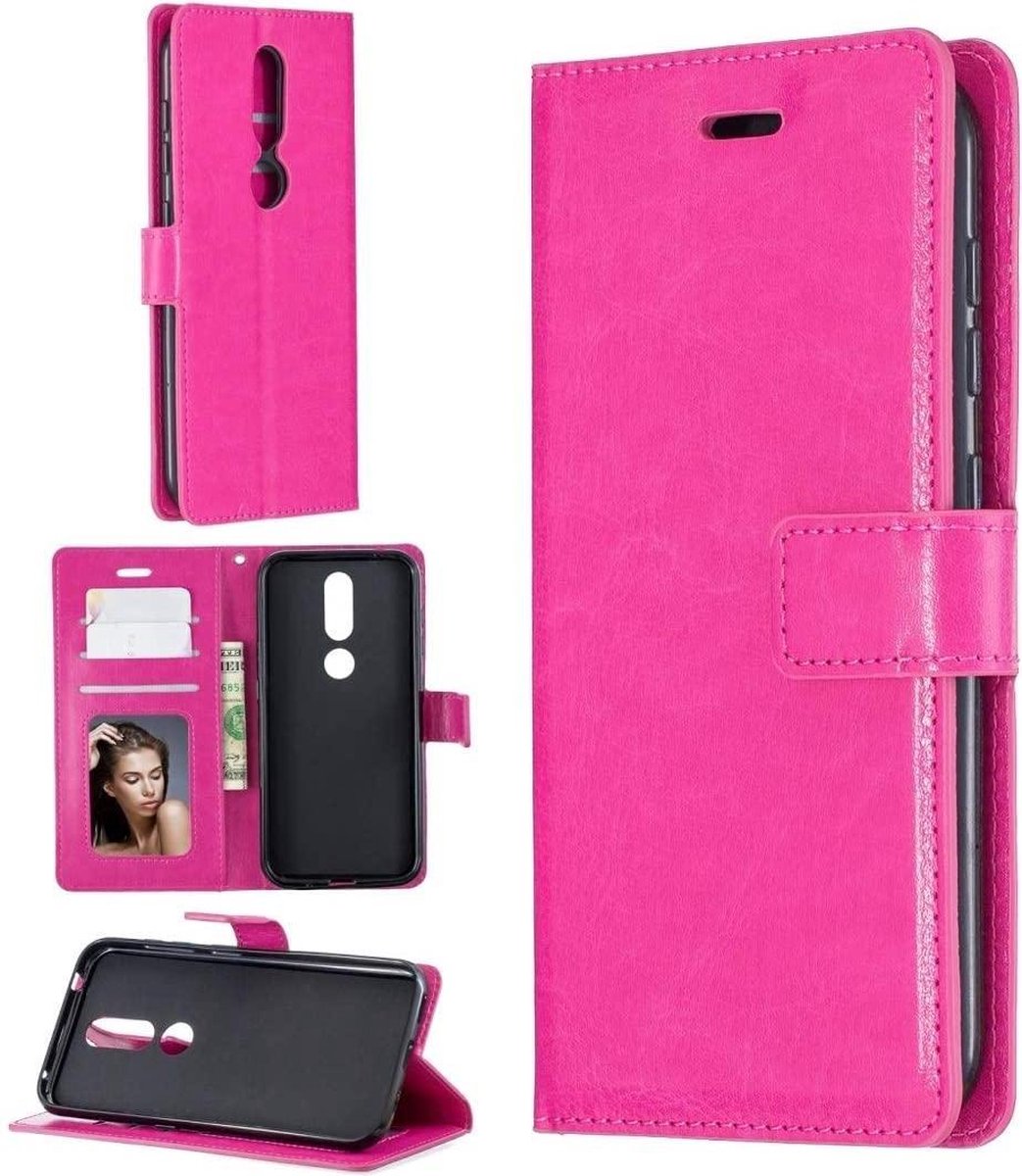 Nokia 4.2 hoesje book case roze