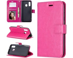 Telefoonhoesje - Bookcase Geschikt voor: Samsung Galaxy A40 hoesje book case roze