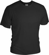 Zijden Heren T-Shirt Rondhals Zwart Small - 100% Zijde