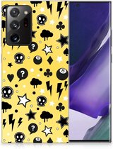 Silicone Back Cover Samsung Galaxy Note20 Ultra Telefoon Hoesje Punk Yellow