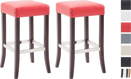 Levoberg Housse Tabouret Rond Bar en Cuir Artificiel à Carreaux 33cm Noir - Maison