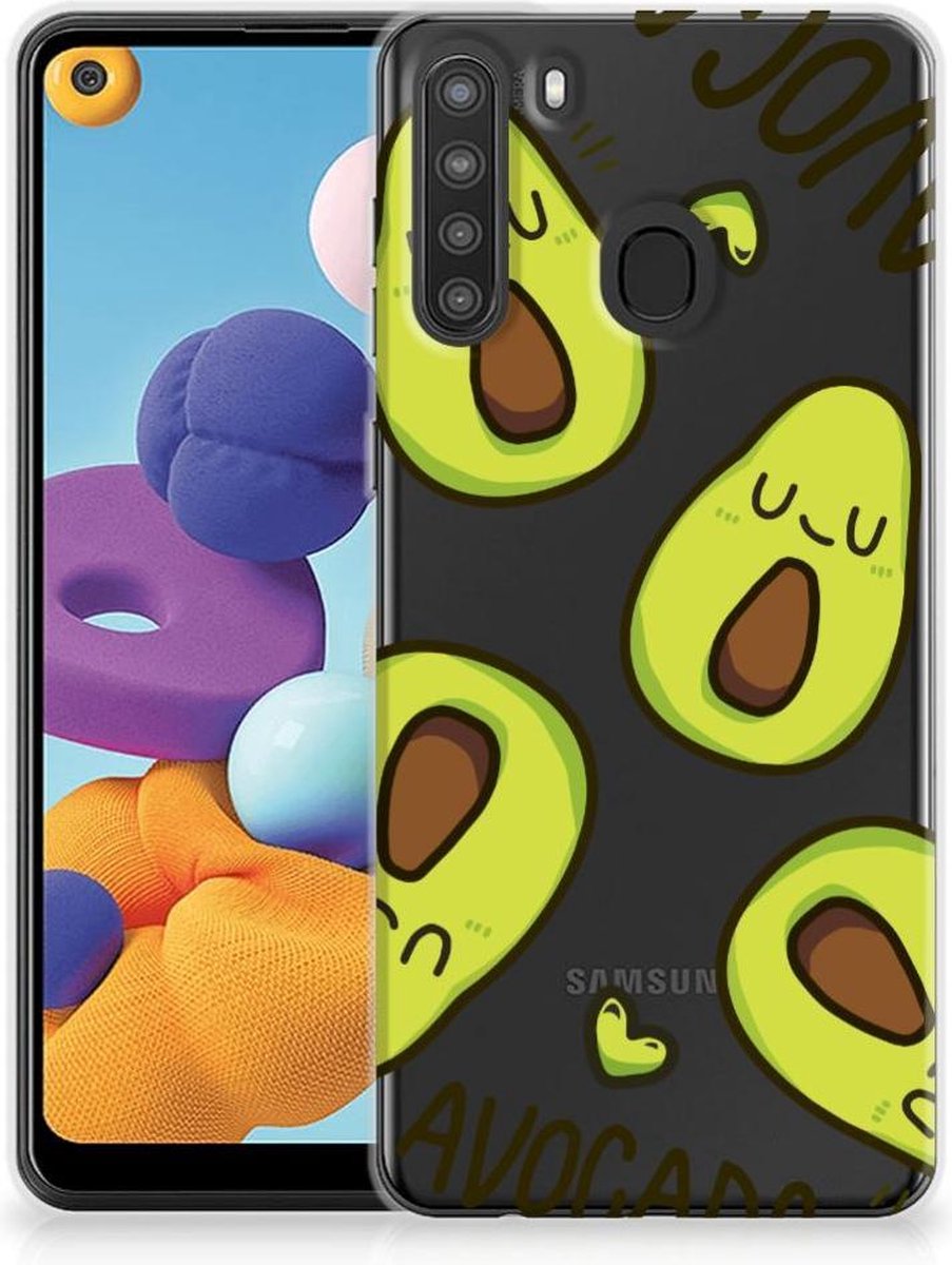 Samsung Galaxy A21 Telefoonhoesje met Naam Avocado Singing