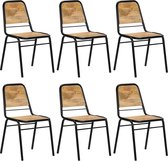 Eetkamerstoelen set 6 stuks Massief Mangohout  (Incl LW anti kras viltjes) - Eetkamer stoelen - Extra stoelen voor huiskamer - Dineerstoelen – Tafelstoelen