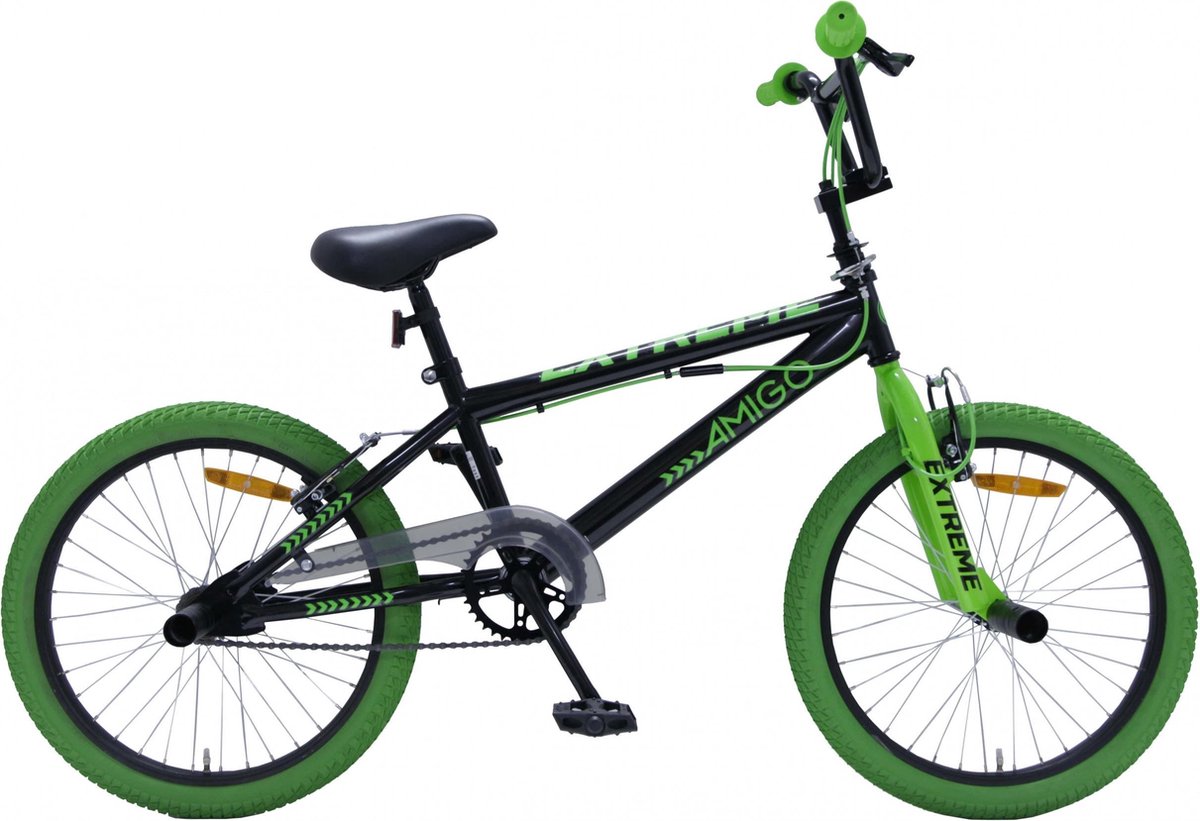 Amigo Extreme BMX fiets 20 inch Fietscross voor jongens en meisjes Zwart Groen - Foto 2