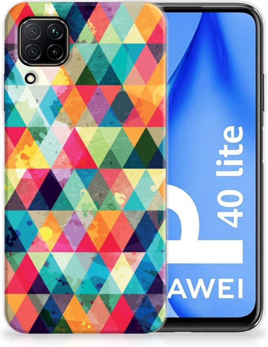 Huawei P40 Lite TPU bumper Geruit