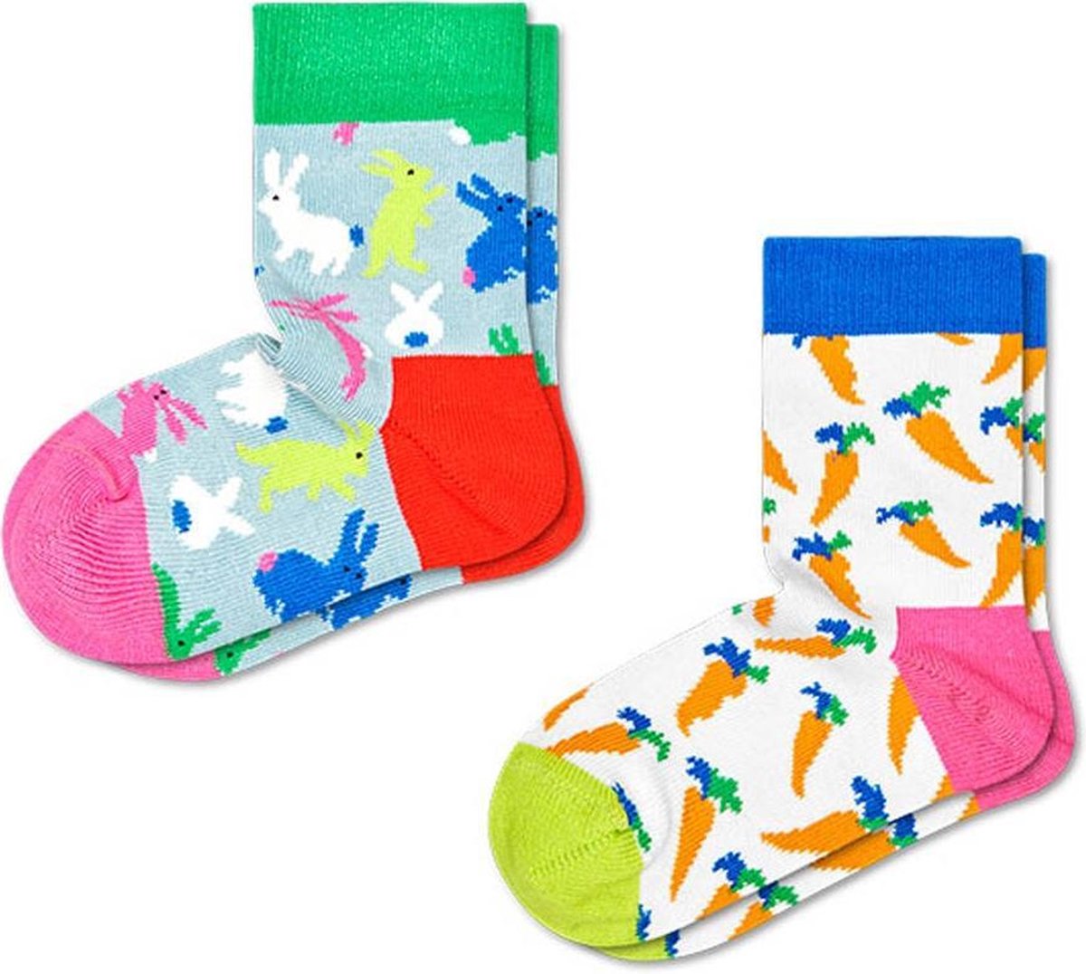 Happy Socks KRAB02-6000 2-pack Kids Bunny Sock 7-9Y