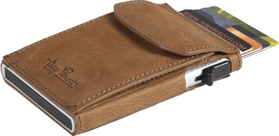 Tony Perotti Furbo Slim kaarthouder met kleingeldvak TE/CC/3823 (zwart), zwart, Compact