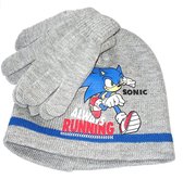 Sonic The Hedgehog - Winterset - Muts & Handschoenen - Model "Superfast With Sonic Hat!" - Grijs - 52 cm
