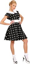 "Fiftiesjurk met bolletjesprint voor dames - Verkleedkleding - Medium"