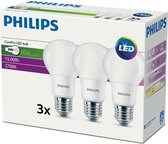 Philips Led Lamp 8W (60w) E27 - Core Pro Led Bulb - Warm Wit - vervangt 60 Watt - 3 (stuks)