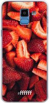 Samsung Galaxy J6 (2018) Hoesje Transparant TPU Case - Strawberry Fields #ffffff