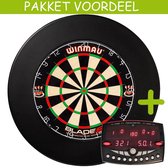 Elektronisch Dart Scorebord VoordeelPakket (Elite ) - Blade 5 - Rubberen Surround (Zwart)