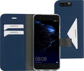 Mobiparts hoesje geschikt voor Huawei P10 - Wallet/Boekhoesje - Eco Leer - Magneet Sluiting - Opberg vakken - Blauw