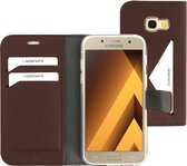 Mobiparts hoesje geschikt voor Samsung Galaxy A3 (2017) - Wallet/Boekhoesje - Eco Leer - Magneet Sluiting - Opberg vakken - Bruin