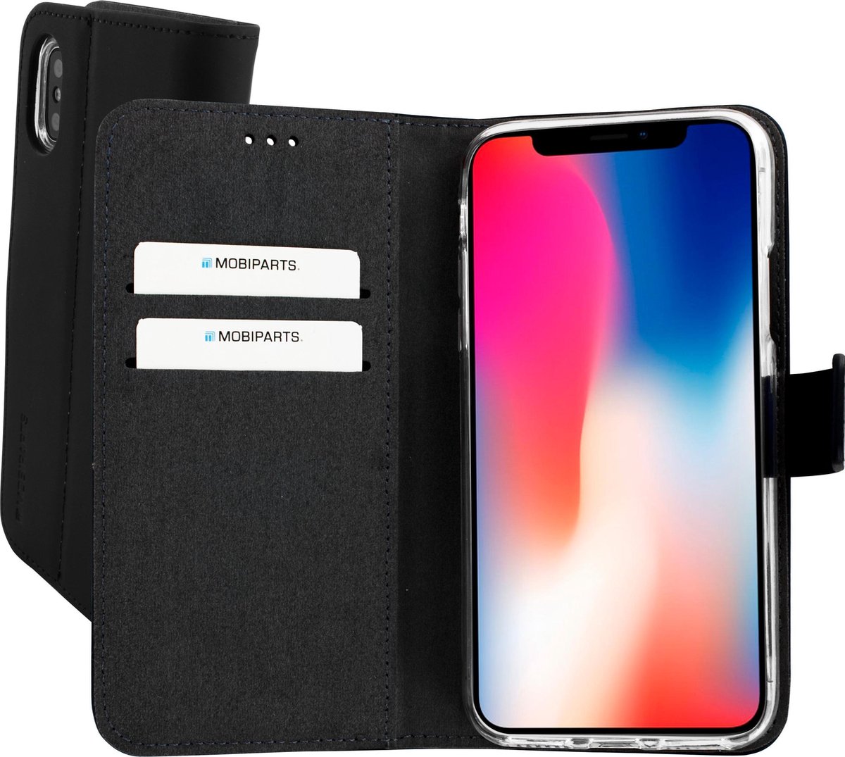 Mobiparts Premium Wallet TPU geschikt voorApple iPhone X/10 Apple iPhone Xs - Zwart